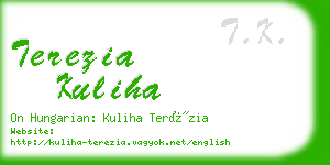 terezia kuliha business card